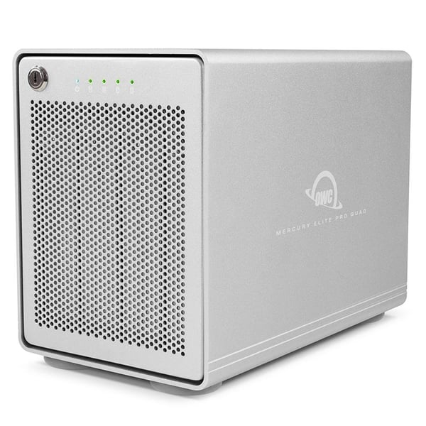 Miniatyrbillede 1 af 8: OWC Mercury Elite Pro Quad HDD/SSD kabinet Hvid 2.5/3.5"