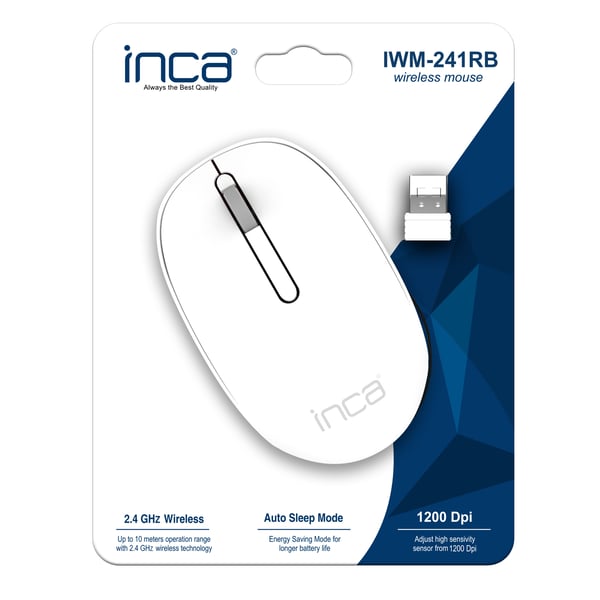Miniatyrbillede 2 af 6: Inca IWM-241RB mus Kontor Højre hånd RF trådløst