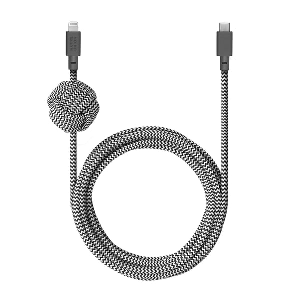 Native Union NCABLE-KV-CL-ZEB belysningskabel 3 m Svart, Vit