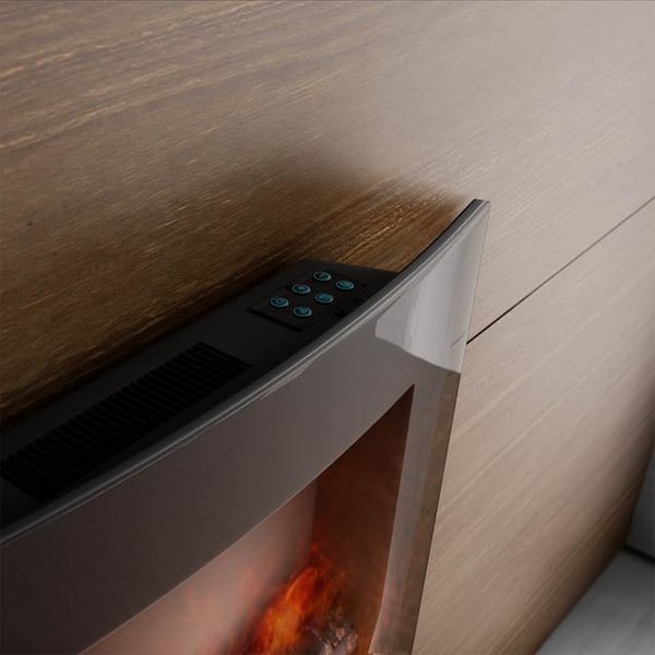 Miniatyrbillede 5 af 7: Cecotec Ready Warm 2600 Curved Flames Indendørs Indbygget pejs Elektrisk Sort