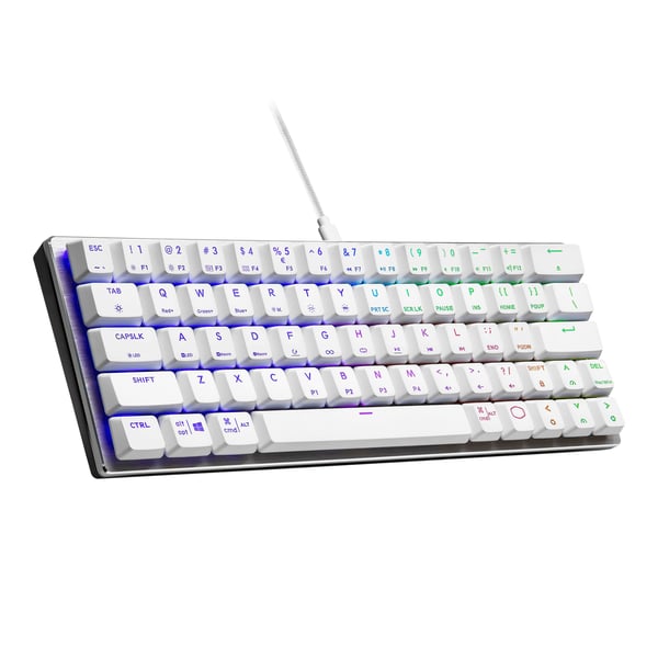 Miniatyrbild 1 av 6: Cooler Master Peripherals SK620 tangentbord Spela USB QWERTZ tyska Silver, Vit