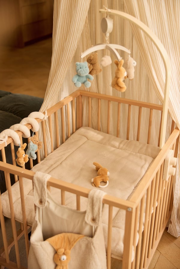 Jollein 002-005-68228 sengebaldakin & -drapering Beige Polyester, Bomuld