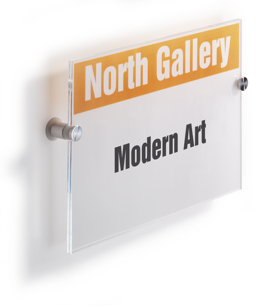 Miniatyrbillede 2 af 3: Durable Crystal Sign A4 Transparent