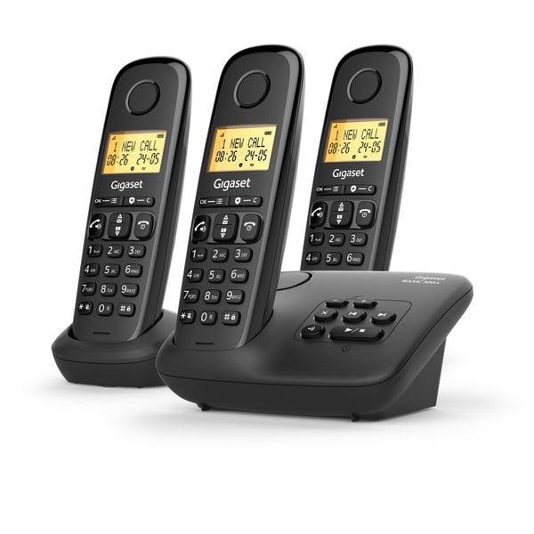 Miniatyrbillede 2 af 4: Gigaset BASIC 100A trio Analog/DECT-telefon Sort