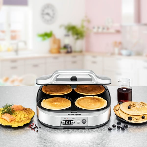 Rommelsbacher PC 1800 pandekage- og crepes-maskine 4 pandekage(r) 1800 W Sølv