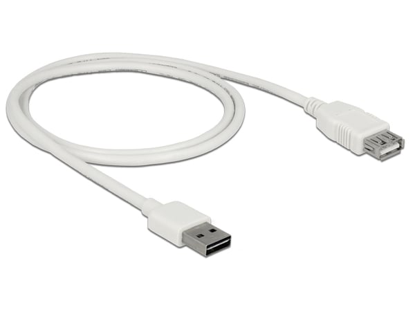 DeLOCK 85199 USB-kabel USB 2.0 1 m USB A 0,48 Gbit/sek. Hvid