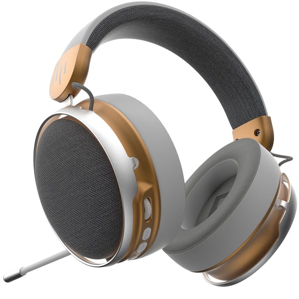 Miniatyrbillede 4 af 5: Dark Project DPP_SONO_WLESS_WHITE hovedtelefoner/headset Kabel & trådløs Spil USB Type-C / USB Type-A Bluetooth Guld, Hvid