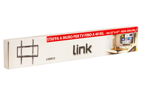 LINK LKBR33 Staffa a Muro per TV, Nero