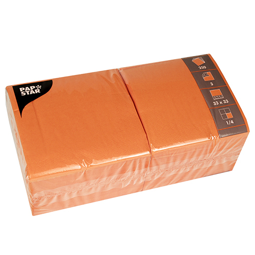 Miniatyrbillede 1 af 2: Papstar 81658 serviet Orange 250 stk