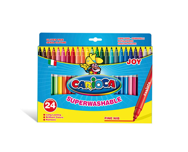 Miniatyrbillede 1 af 2: Carioca Joy filtpen Fin Flerfarvet 24 stk