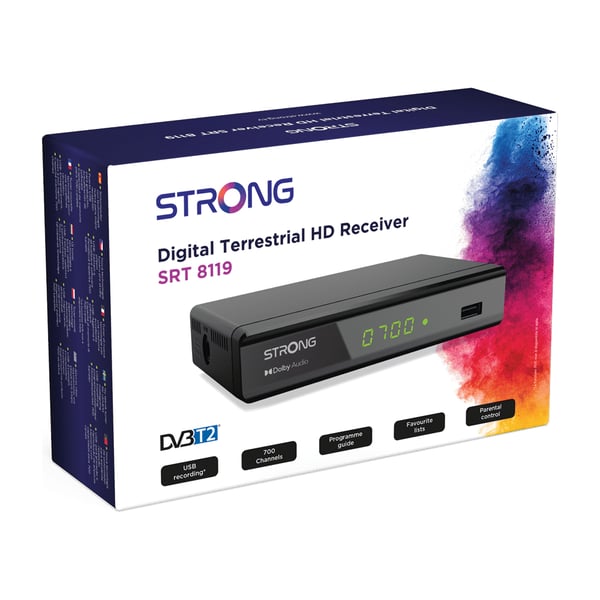 Miniatyrbild 2 av 4: Strong SRT 8119 TV-set toppboxar Terrestrial (marksänd) Full HD Svart