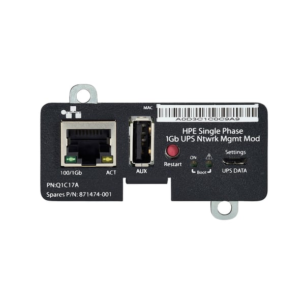 HPE Single Phase 1Gb UPS Network Management Module UPS-enhed 5 kVA
