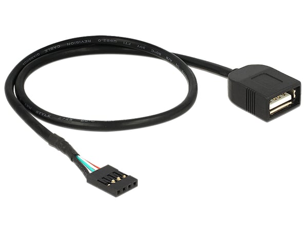 DeLOCK 83825 USB-kaapeli USB 2.0 0,4 m USB A 0,48 Gbit/s Musta