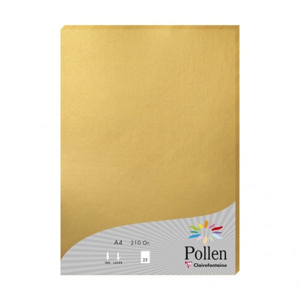Clairefontaine Pollen printpapir A4 (210x297 mm) 25 ark Guld