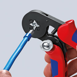 Miniatyrbillede 2 af 2: Knipex 97 53 04 SB kabelklipper Krympeværktøj Sort, Blå, Rød