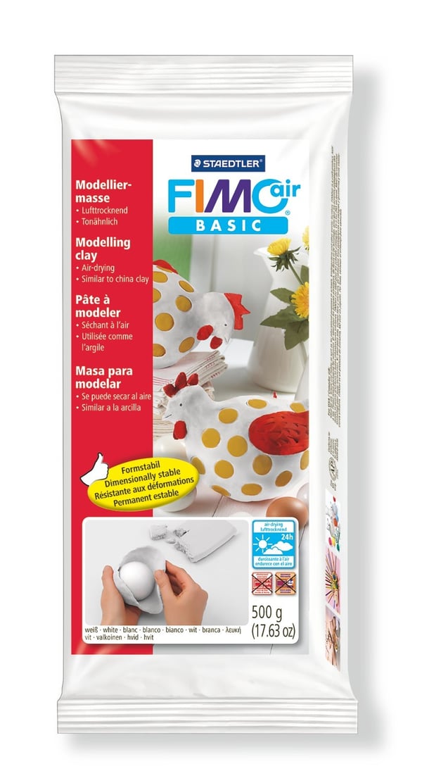 STAEDTLER FIMOair basic 8100 - Muovailusavi - Valkoinen - 1 kpl - Matta - 1 väriä - 500 g