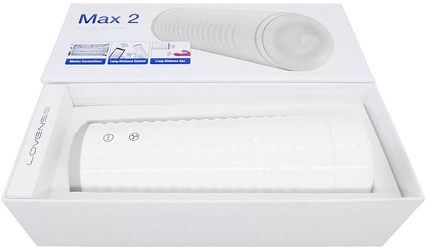 Miniatyrbillede 4 af 4: Lovense Max 2 Mandlig stroker Hvid Acrylonitrilbutadienstyren, Silikone