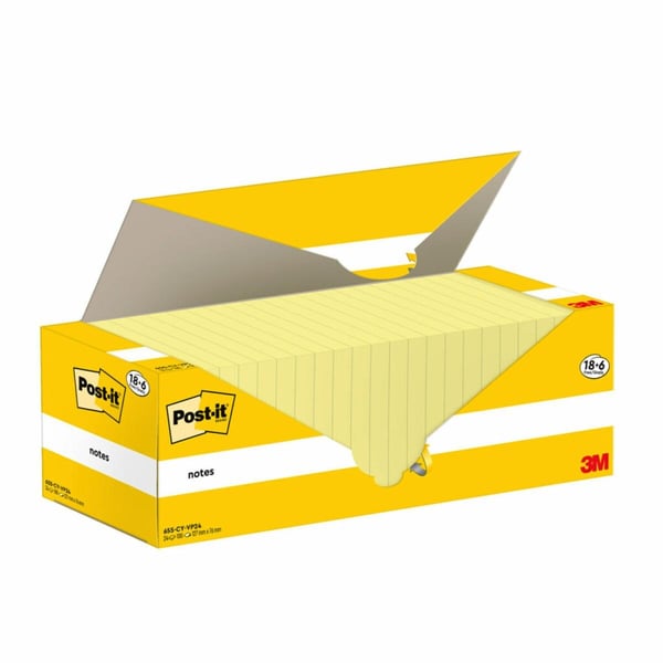 Pikkukuva 1 / 3: Post-It 3M , Haftnotizen, gelb itseliimautuva muistilappu Suorakulmio Keltainen 100 arkkia Itsekiinnittyvä