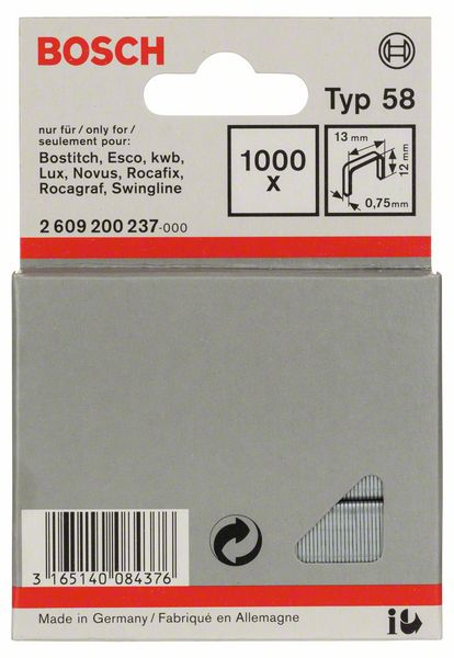 Pikkukuva 1 / 2: Bosch 2 609 200 237 niitti Niittipakkaus 1000 niitit