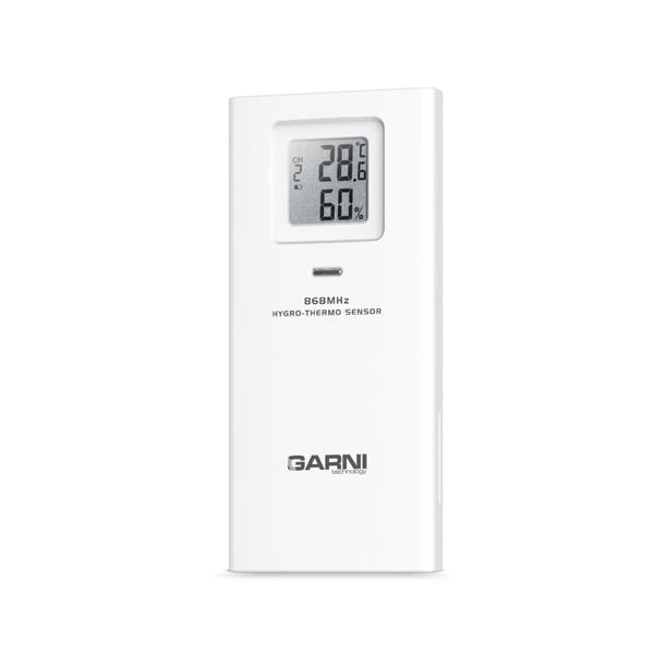 Miniatyrbillede 2 af 3: GARNI GARNI056H temperatur- & fugtighedssensor Udendørs Temperatur og luftfugtighedssensor Fritstående Trådløs