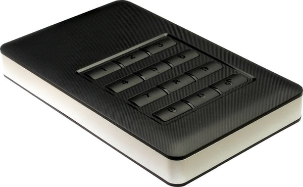 Inter-Tech GD-25LK01 HDD kabinet Aluminium, Sort 2.5"
