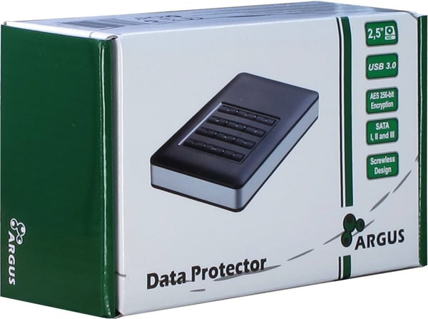 Inter-Tech GD-25LK01 HDD kabinet Aluminium, Sort 2.5"