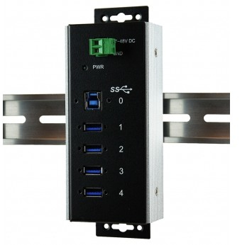 EXSYS EX-1185HMVS-WT gränssnittshubbar USB 3.2 Gen 1 (3.1 Gen 1) Type-B 5000 Mbit/s Svart