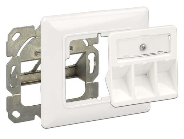 Miniatyrbillede 2 af 3: DeLOCK 86194 stikkontakt RJ-45 Sølv, Hvid