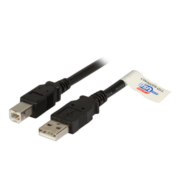 Miniatyrbillede 1 af 2: EFB Elektronik K5256SW.1 USB-kabel USB 2.0 1 m USB A USB B 0,48 Gbit/sek. Sort