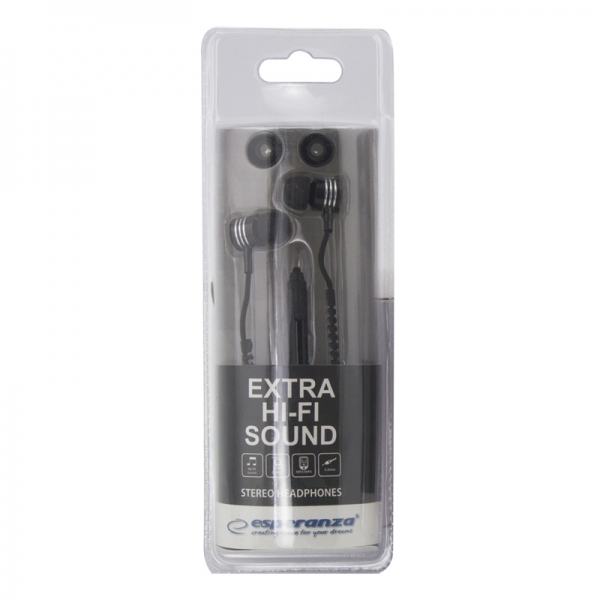 Miniatyrbillede 2 af 2: Esperanza EH161K hovedtelefoner/headset Ledningsført I ørerne Opkald/musik Sort