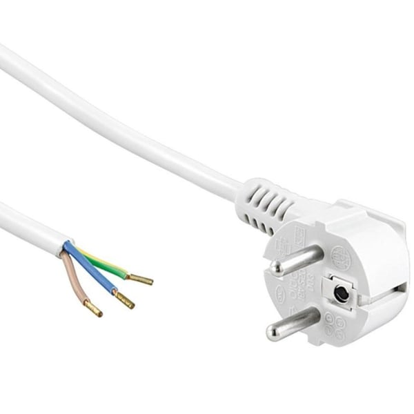 Miniatyrbillede 1 af 2: Allteq 93313 el-ledning Hvid 5 m CEE7/4