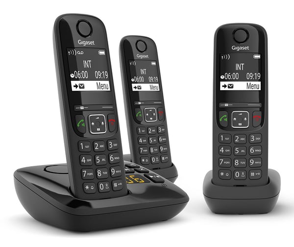 Miniatyrbillede 1 af 3: Gigaset AS690A Trio Analog/DECT-telefon Sort