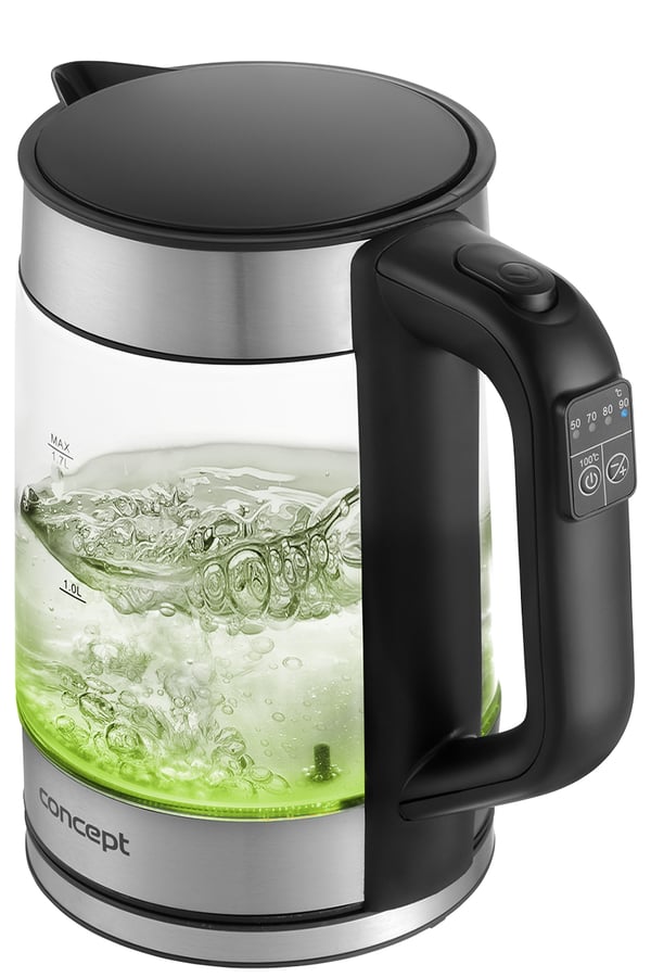 Concept RK4067 elkedel 1,7 L 2200 W Sort, Transparent