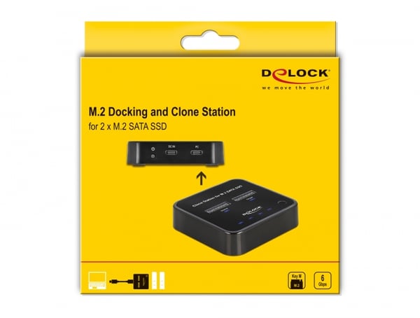 DeLOCK 64178 tallennusaseman telakointiasema USB 3.2 Gen 2 (3.1 Gen 2) Type-C Musta