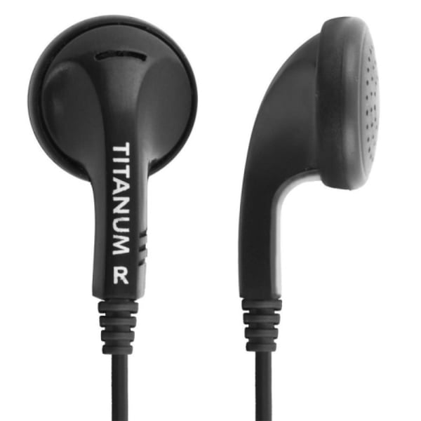 TITANUM TH108K hovedtelefoner/headset Ledningsført I ørerne Musik Sort TITANUM TH108K hovedtelefoner/headset Ledningsført I ørerne Musik Sort