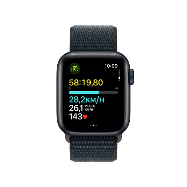 Apple Watch SE OLED 40 mm Digital 324 x 394 pixel Berøringsskærm 4G Sort Wi-Fi GPS (satellit)