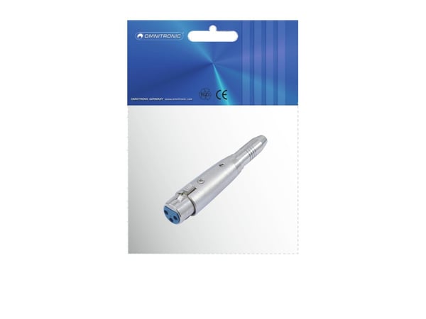 Omnitronic 30226550 kabel kønsskifter XLR 6.3mm Sølv