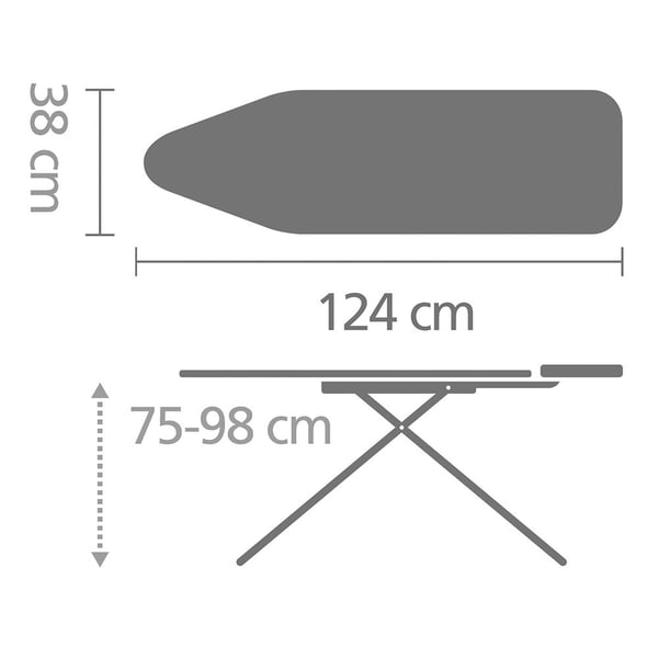 Brabantia 108860 strygebræt 1240 x 380 mm