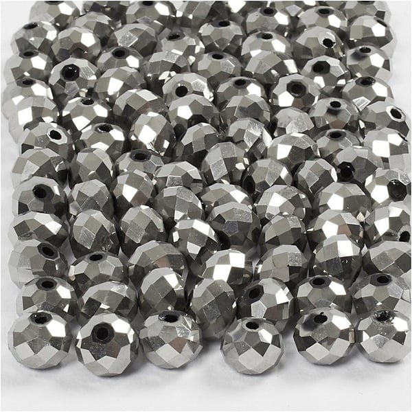 Creativ Company 61684 perle Rund perle Glas Grå 100 stk