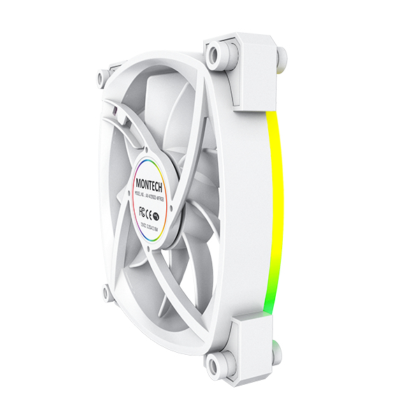 Pikkukuva 4 / 7: Montech AX120 PWM Tietokonekotelo, Suoritin Tuuletinmoduuli 12 cm Valkoinen 1 kpl