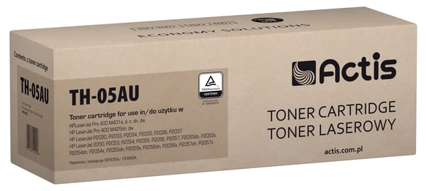 Actis TH-05AU Universaltoner til HP-printere, erstatning for HP 05A CE505A, CF280A; Standard; 2800 sider; sort
