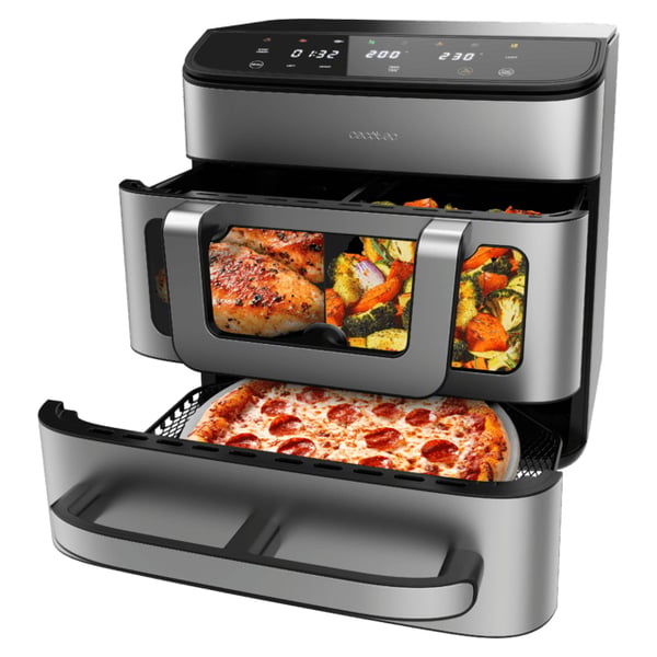 Cecotec Cecofry FoodCourt 18000 4Pizza Enkelt 18 L Enkeltstående 2700 W Varmluftsteger Sølv