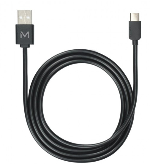 Mobilis 001278 USB-kablar 1 m USB A USB C Svart