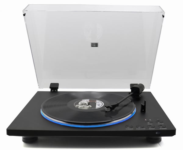 Soundmaster PL860SW grammofoner Remdriven skivtallrik Svart, Transparent Helautomatisk