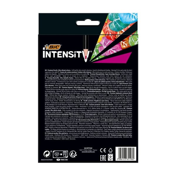 BIC Intensity Premium Ametyst (farve), Sort, Blå, Brun, Koral, Grøn, Lyse Blå, Lysegrøn, Lyserød, Lime, Metalblå, Orange, Lyserød, Lilla, Rød, Rose, Vanilje farve, Violet, Hvid, Gul 36 stk