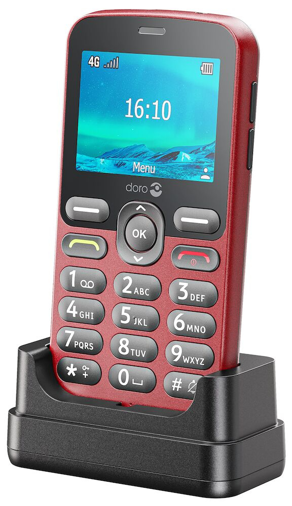 Miniatyrbild 6 av 6: Doro 1880 113,7 g Röd Första mobiltelefon
