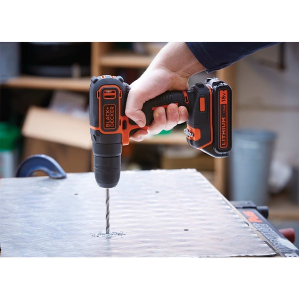 Black & Decker BDCHD18KB-QW borr utan nyckel Svart, Orange