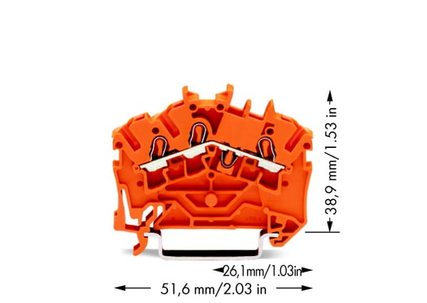 Wago 2002-6302 terminal Orange