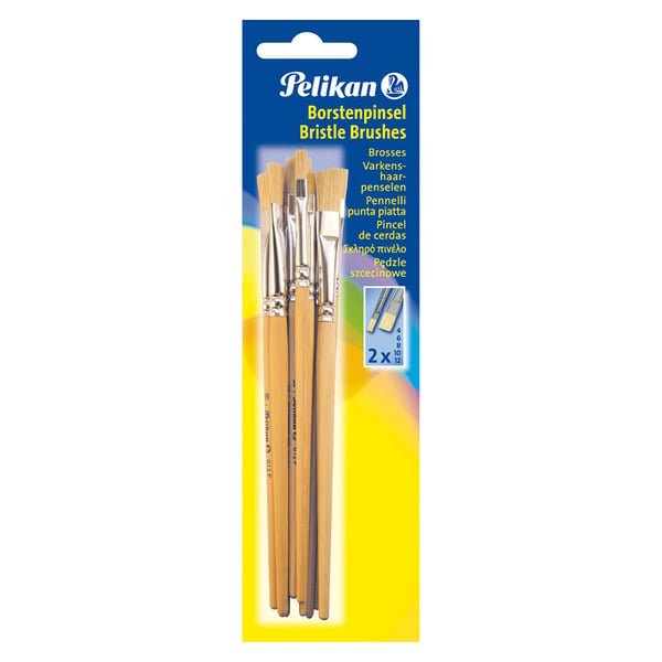 Miniatyrbillede 1 af 2: Pelikan 720409 generel malerpensel Flad børste 10 stk