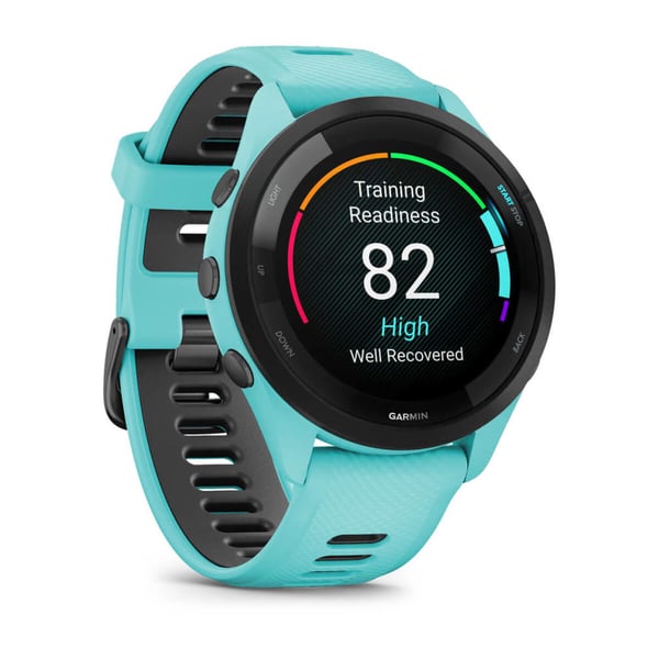Garmin Forerunner 265 3,3 cm (1.3") AMOLED 46 mm Digitaalinen 416 x 416 pikseliä Kosketusnäyttö Musta, Sininen Wi-Fi GPS (satelliitti)